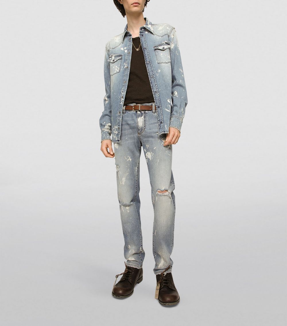 Dolce & Gabbana Dolce & Gabbana Distressed Slim Jeans