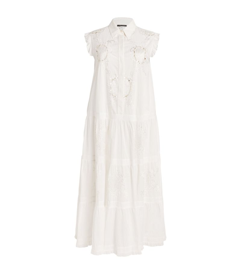 Marina Rinaldi Marina Rinaldi Cotton Voiled Embroidered Dress