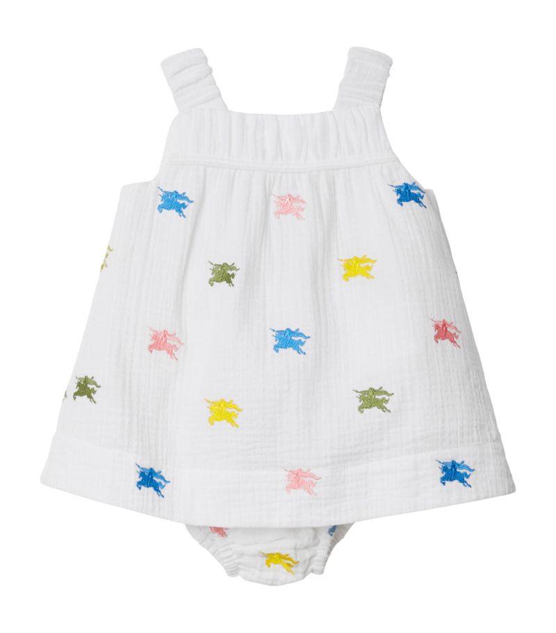 Burberry Burberry Kids Cotton Ekd Dress And Bloomers Set (6-24 Months)