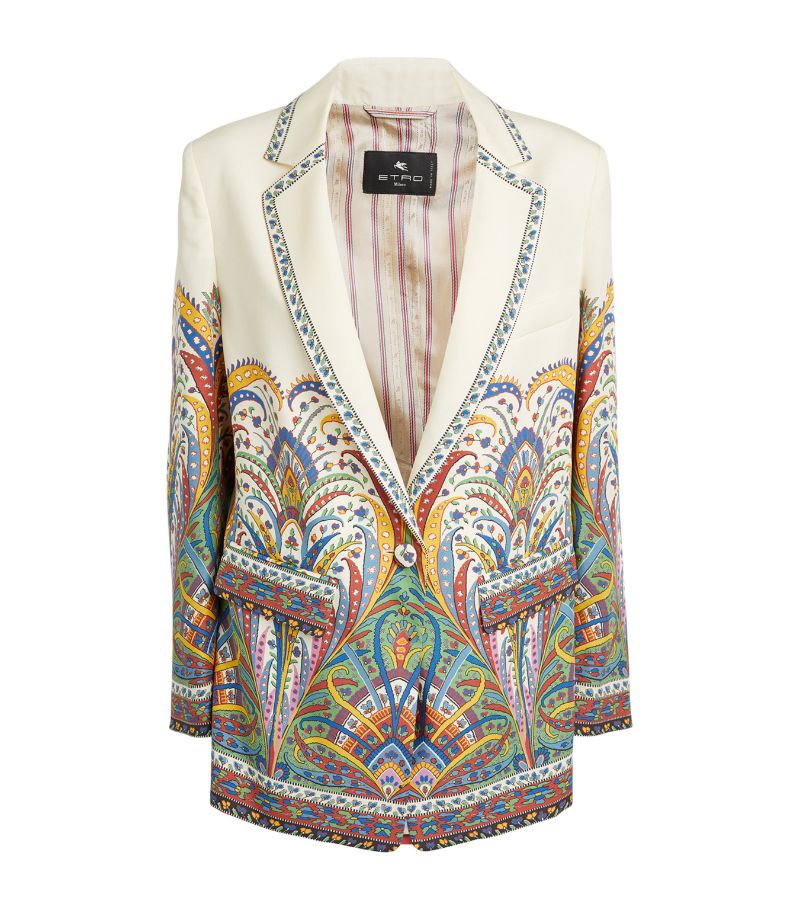 Etro Etro Paisley Print Boxy Blazer