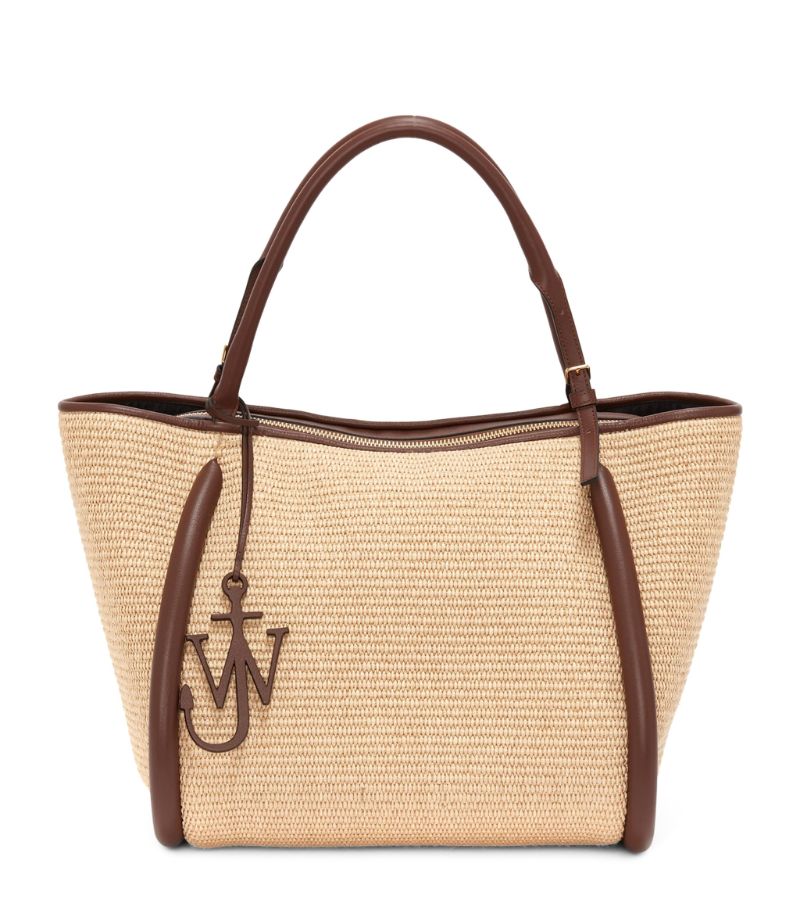 Jw Anderson Jw Anderson Large Raffia Bumper Top-Handle Bag