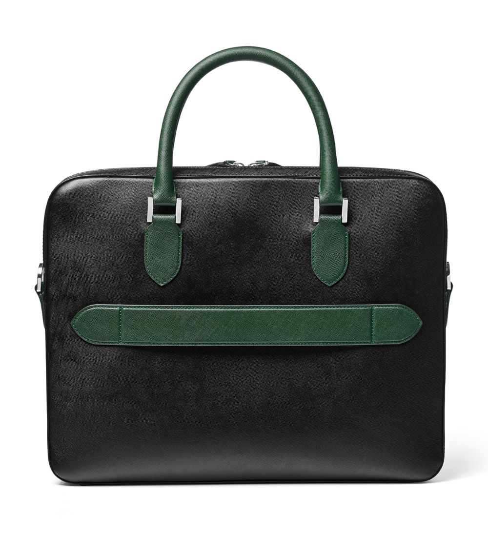  Aspinal Of London Slim Leather Shield Briefcase