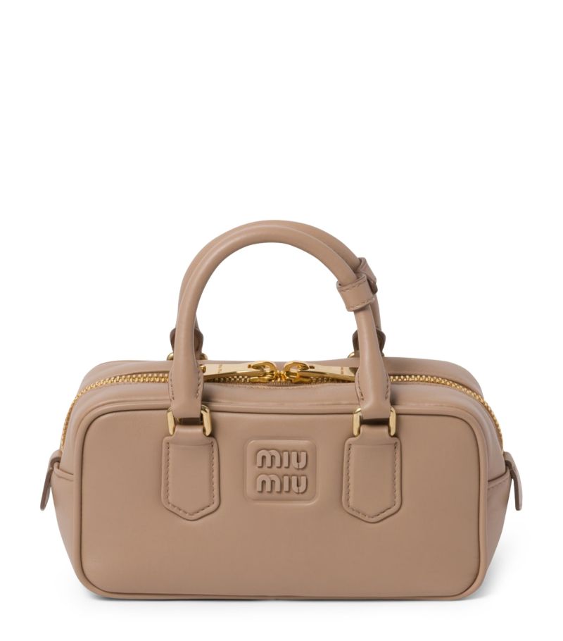 Miu Miu Miu Miu Mini Nappa Leather Arcadie Top-Handle Bag