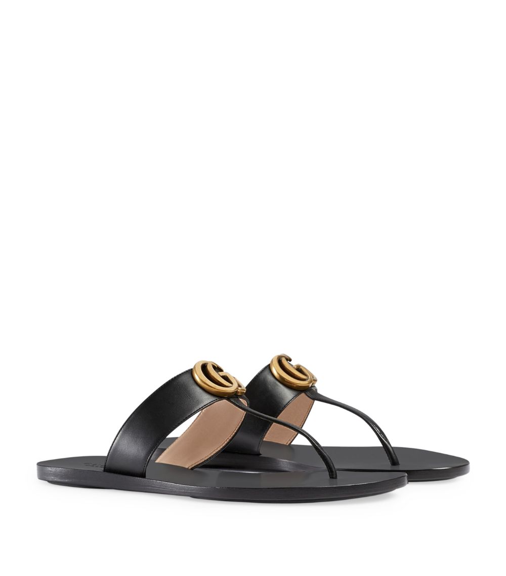 Gucci Gucci Leather Double G Sandals