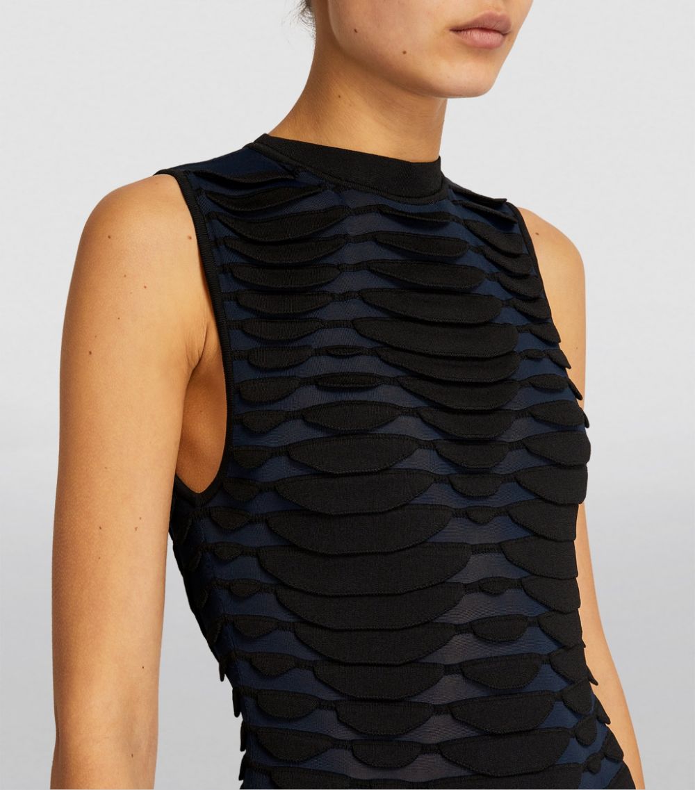 Alaïa Alaïa Python-Effect Mini Dress