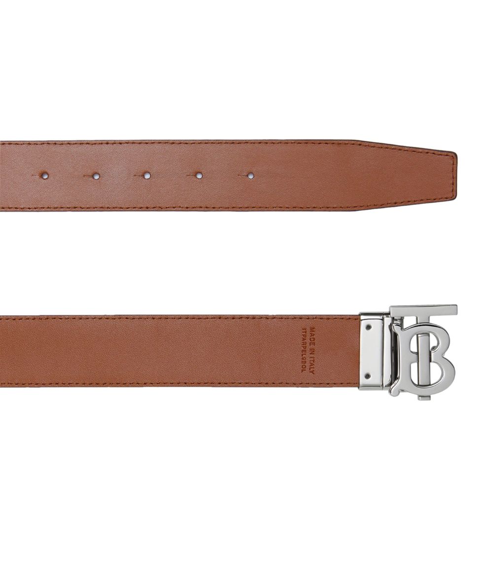 Burberry Burberry Reversible Leather Tb Monogram Belt