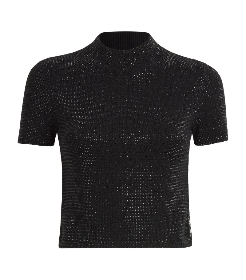 Alexander Wang Alexander Wang Wool-Blend Crystal Crop Top