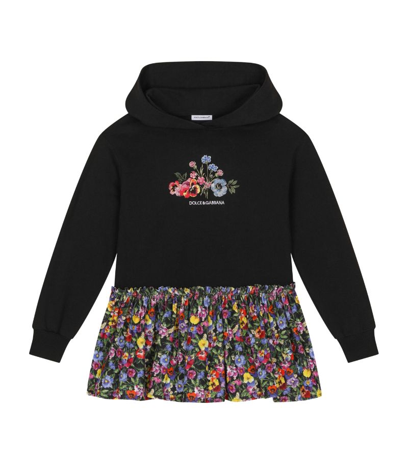 Dolce & Gabbana Dolce & Gabbana Kids Floral Print Hooded Dress (2-6 Years)