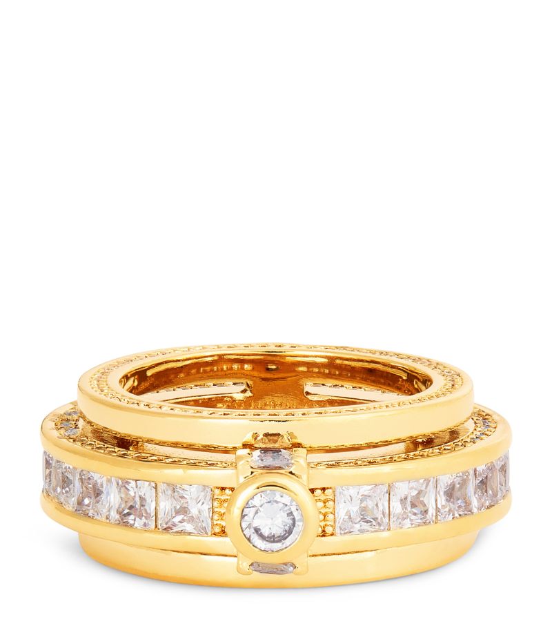 Zimmermann Zimmermann Gold-Plated Halo Pavé Ring