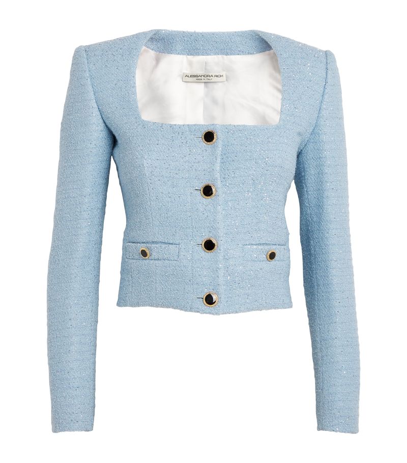 Alessandra Rich Alessandra Rich Tweed Sequin-Embellished Jacket