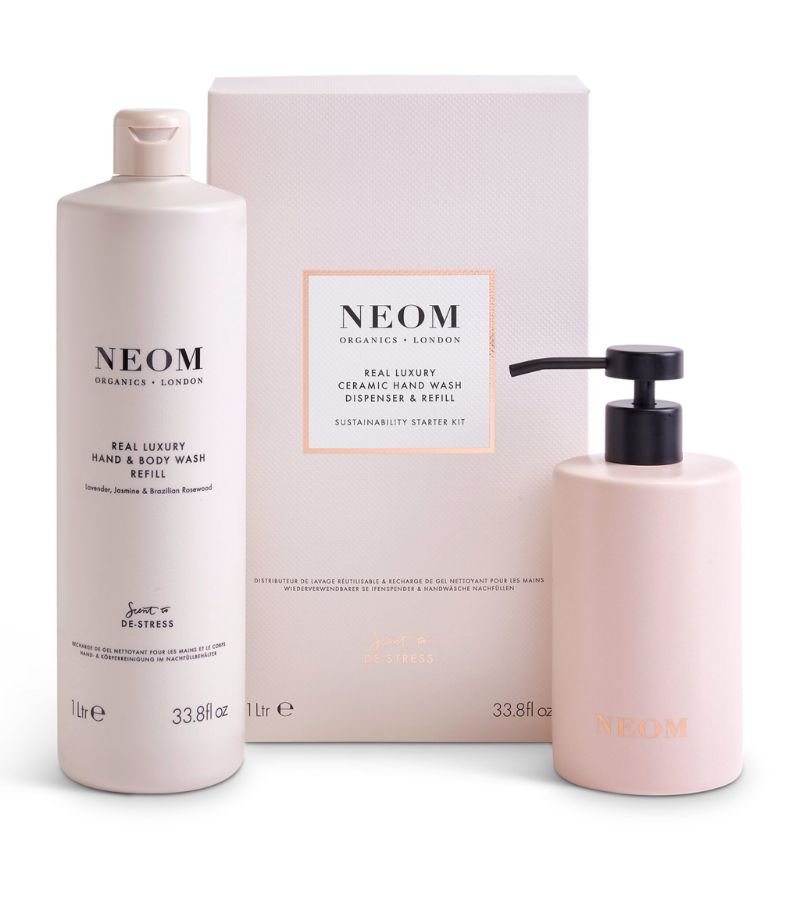 Neom Neom Real Luxury Ceramic Hand Wash Dispenser & Refill (1000Ml)