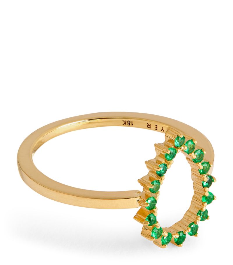 Jennifer Meyer Jennifer Meyer Yellow Gold and Emerald Teardrop Ring
