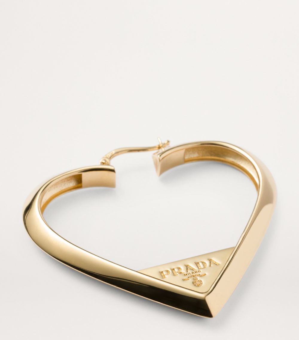 Prada Prada Heart Hoop Earrings