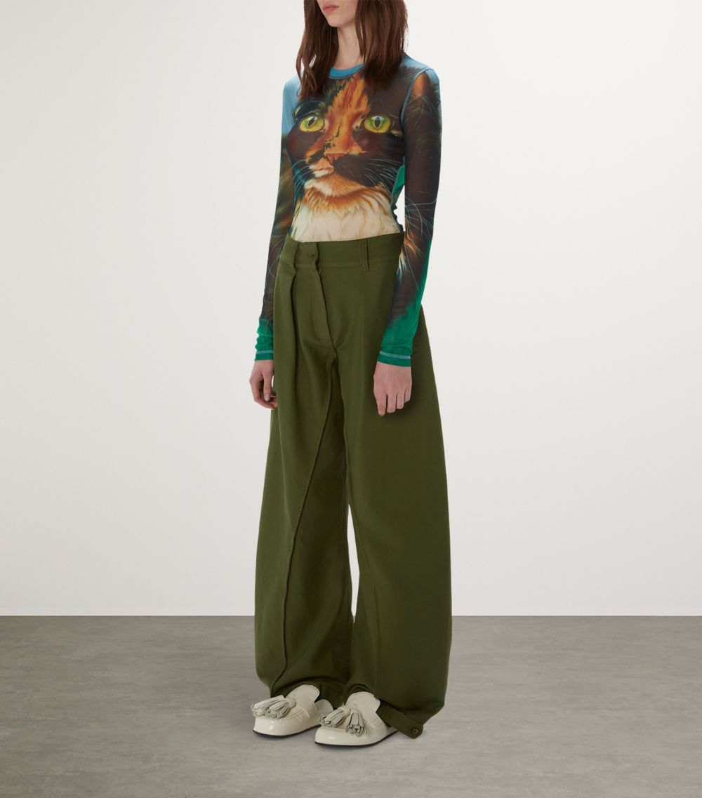 Jw Anderson Jw Anderson Cotton Wide-Leg Trousers