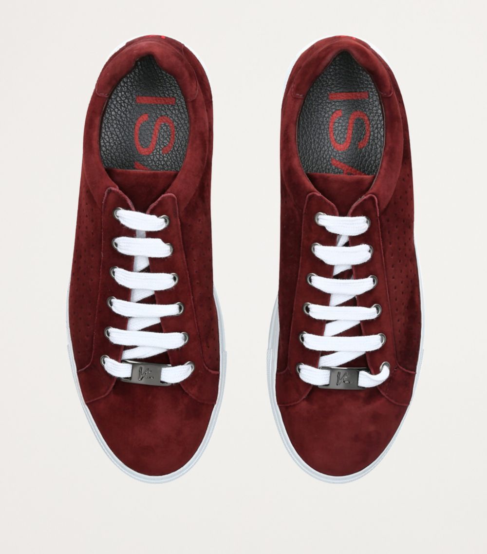 Isaia Isaia Suede Perforated Sneakers