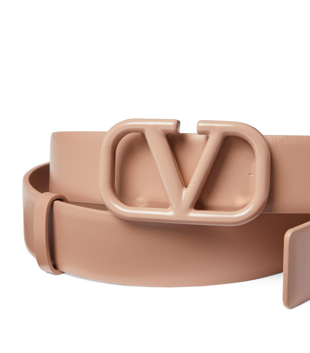 VALENTINO GARAVANI Valentino Garavani Leather Logo Belt