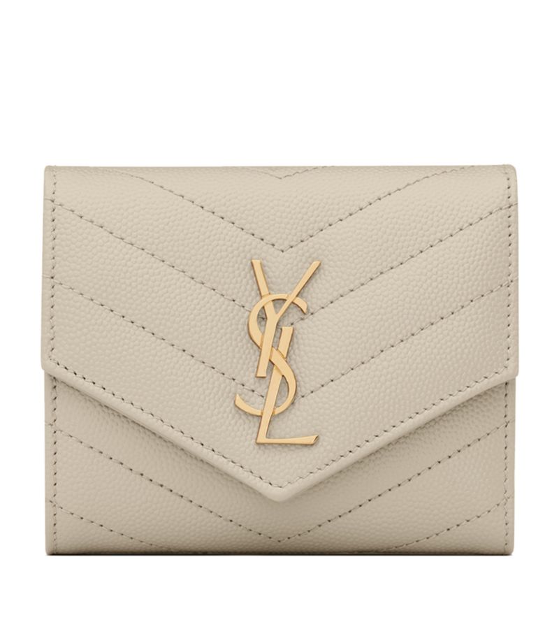 Saint Laurent Saint Laurent Small Monogram Matelassé Envelope Wallet