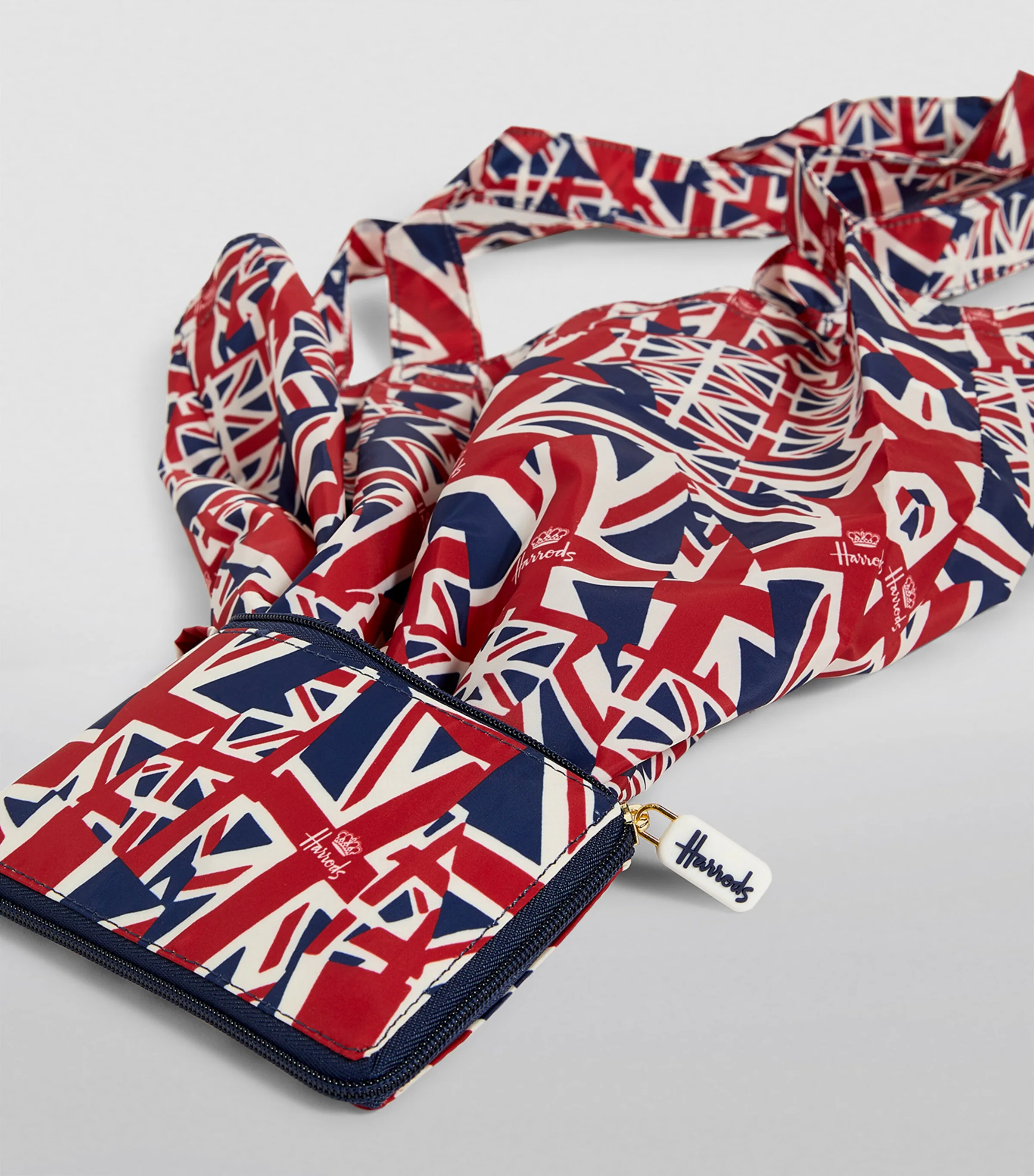 Harrods Harrods Recycled Union Jack Pocket Shopper Bag