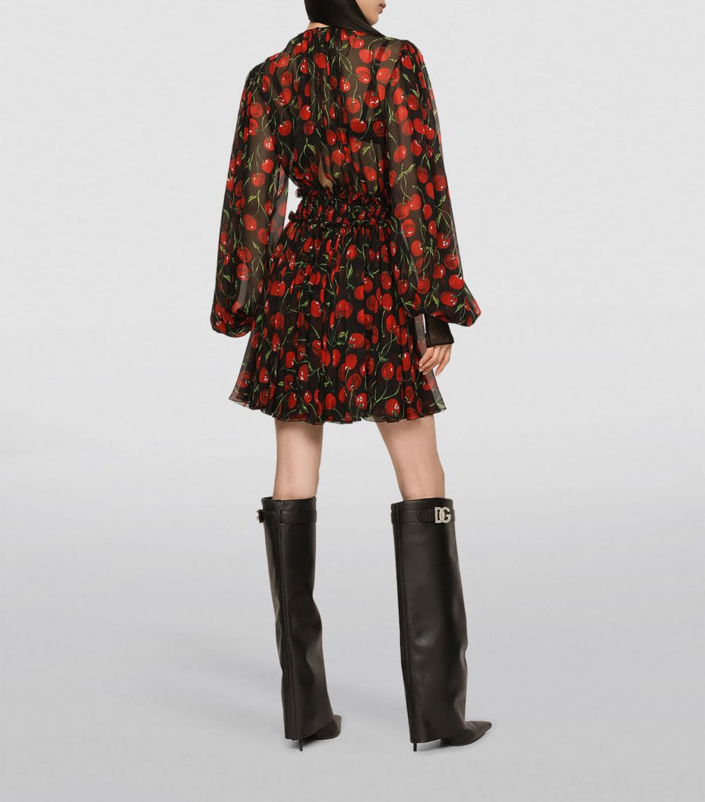 Dolce & Gabbana Dolce & Gabbana Silk Cherry Print Dress