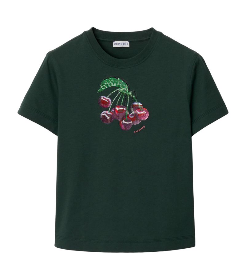 Burberry Burberry Crystal-Embellished Cherry T-Shirt