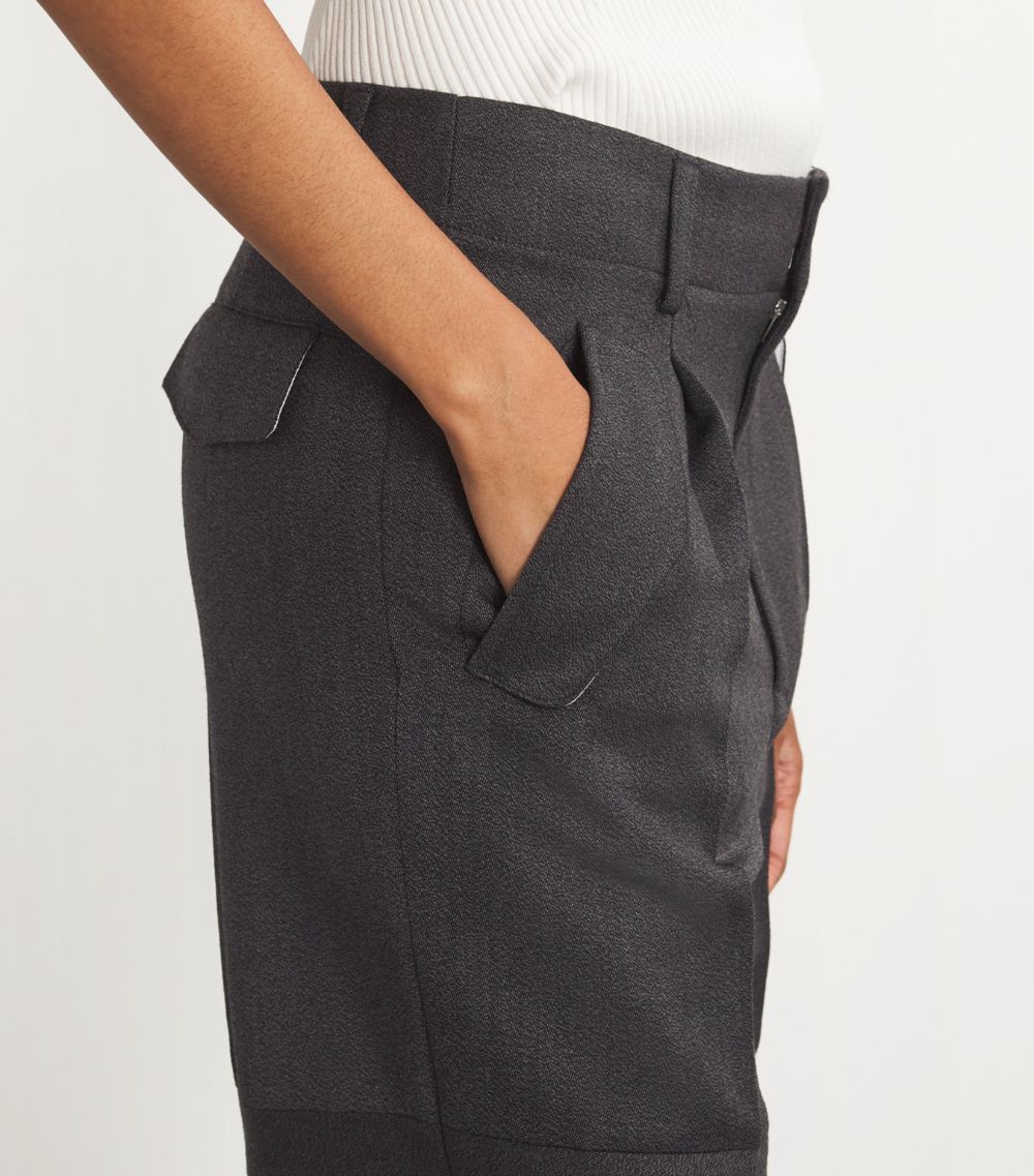 Victoria Beckham Victoria Beckham Wool Panelled Trousers