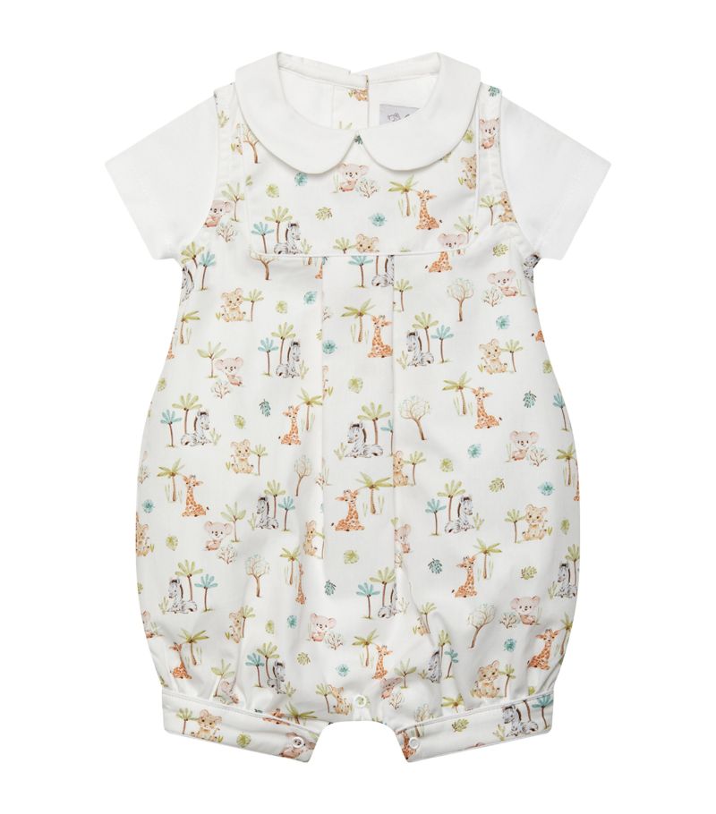 Trotters Trotters Augustus And Friends Dungaree Playsuit (0-9 Months)
