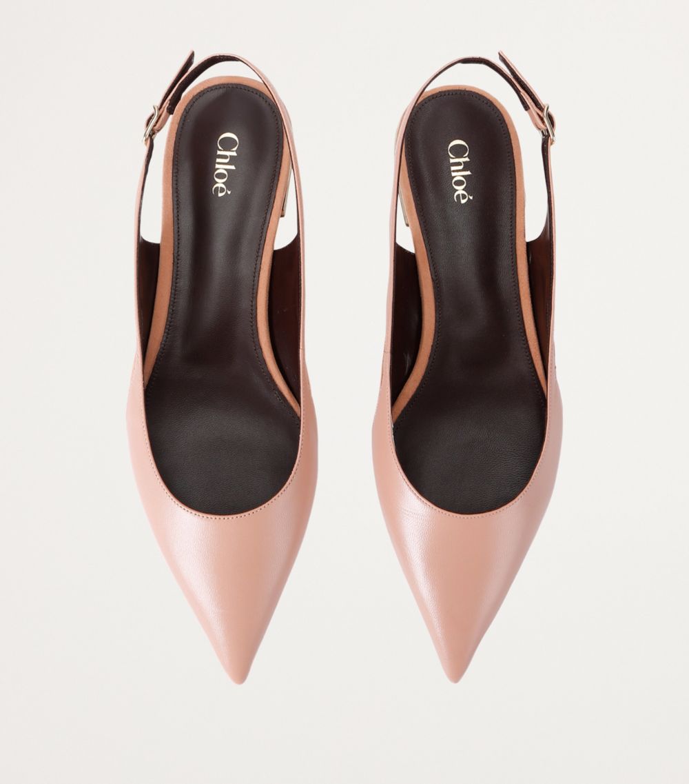 Chloé Chloé Leather Saada Slingback Flats