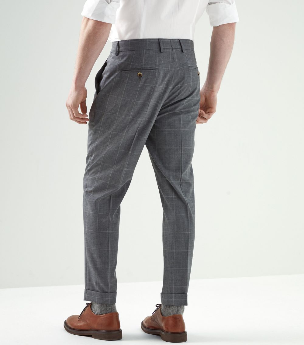 Brunello Cucinelli Brunello Cucinelli Wool Check Trousers