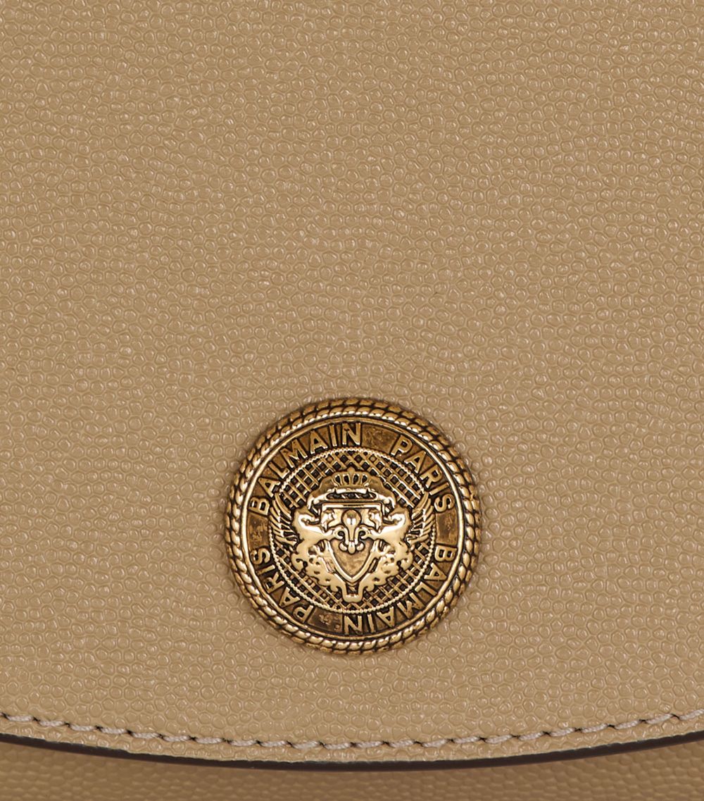 Balmain Balmain Leather Emblème Clutch Bag