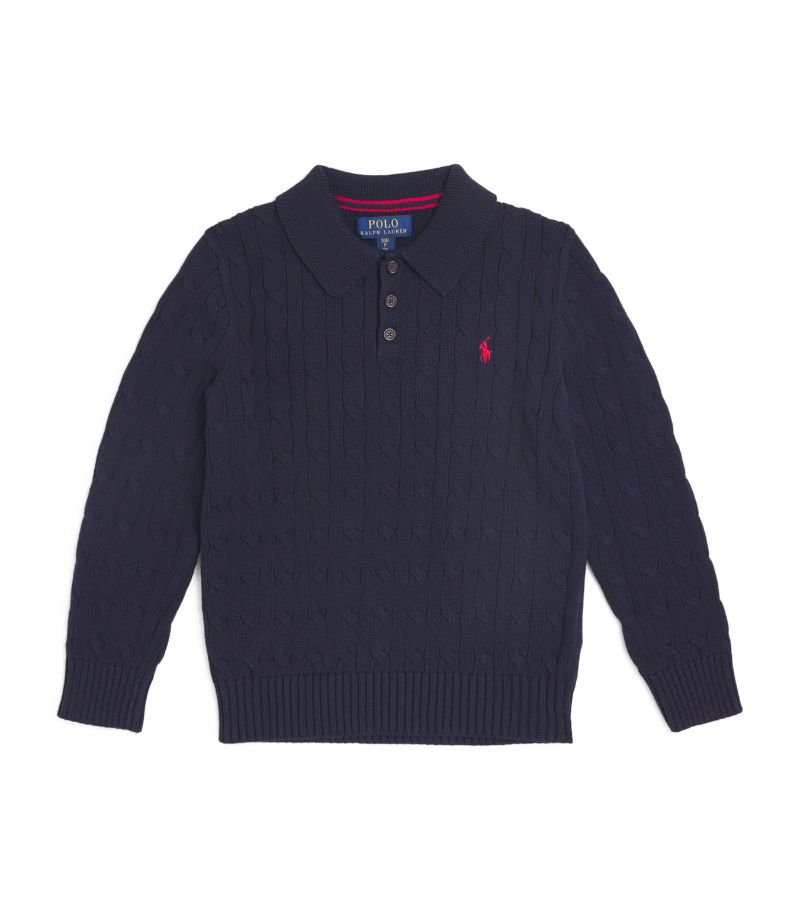 Ralph Lauren Kids Ralph Lauren Kids Cable-Knit Logo Sweater (2-7 Years)