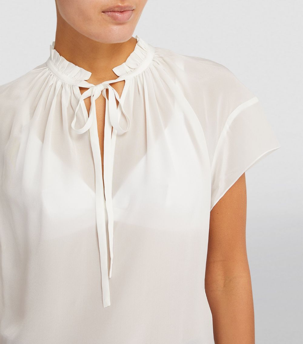 Max & Co. Max & Co. Silk Tie-Neck Blouse