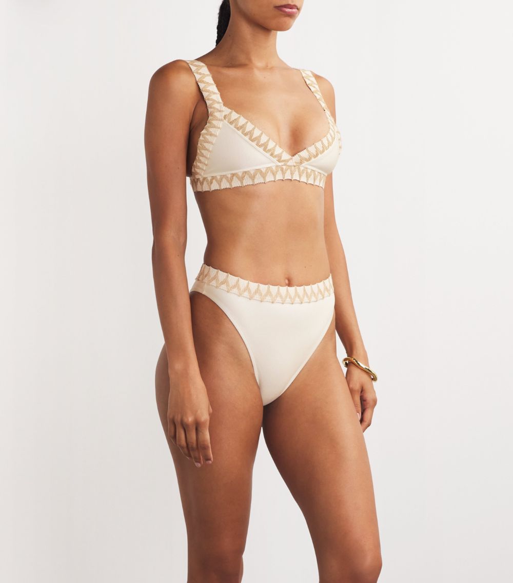 Patbo Patbo Jute-Trim Bikini Top