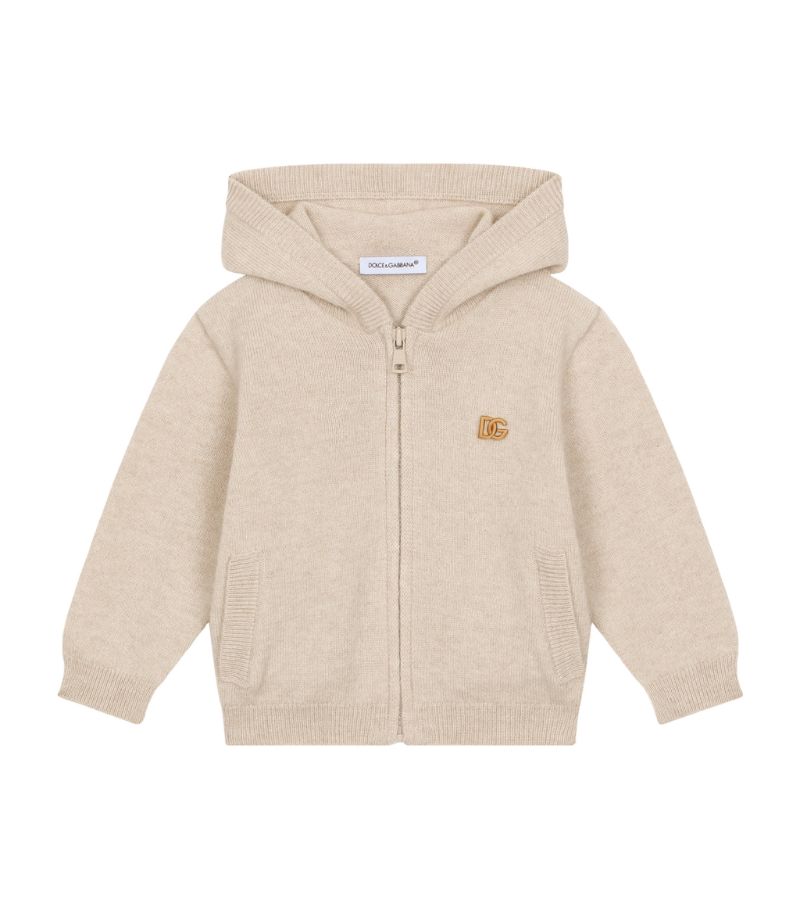 Dolce & Gabbana Dolce & Gabbana Kids Cashmere Zip-Up Hoodie (3-30 Months)