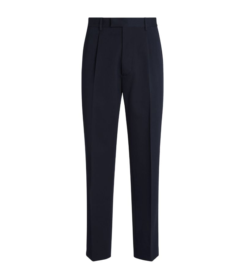 zegna Zegna Cotton-Wool Tailored Straight Trousers