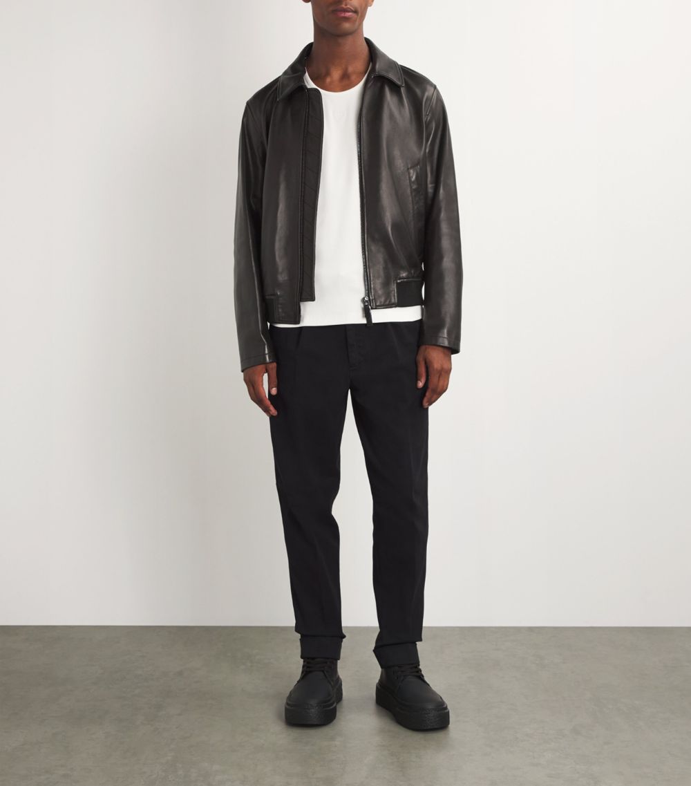 Emporio Armani Emporio Armani Leather Bomber Jacket