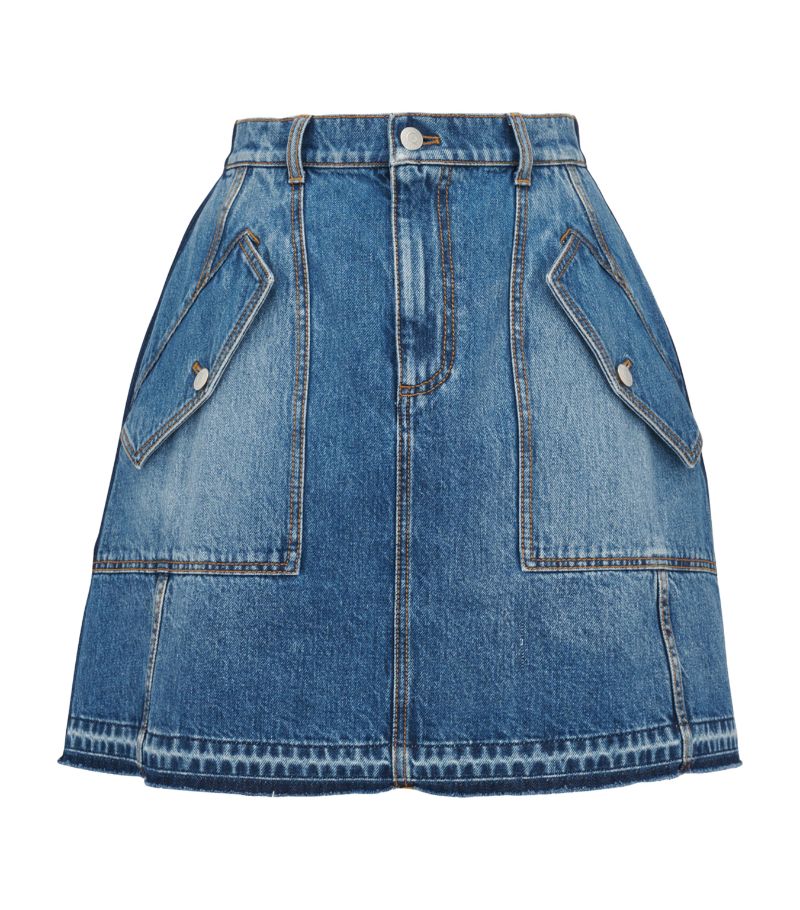 Alexander McQueen Alexander Mcqueen Denim Mini Skirt