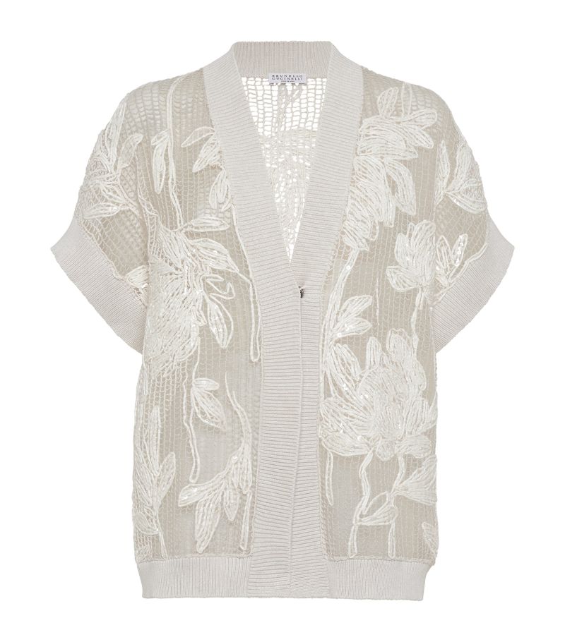 Brunello Cucinelli Brunello Cucinelli Cotton Embroidered Cardigan