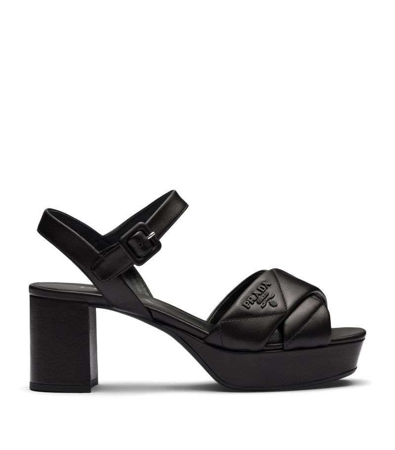 Prada Prada Quilted Leather Platform Sandals 65