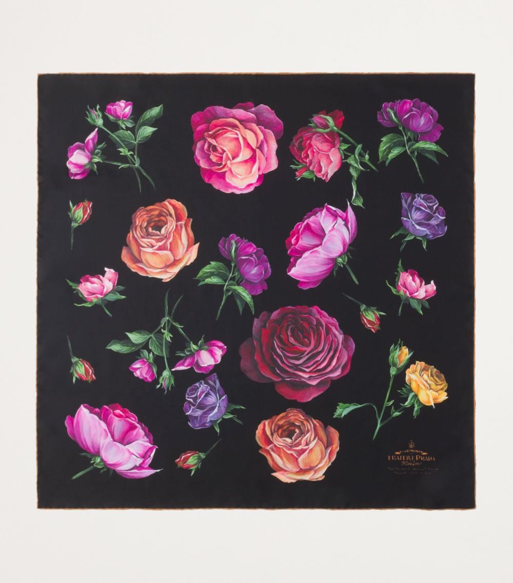 Prada Prada Floral Silk Scarf