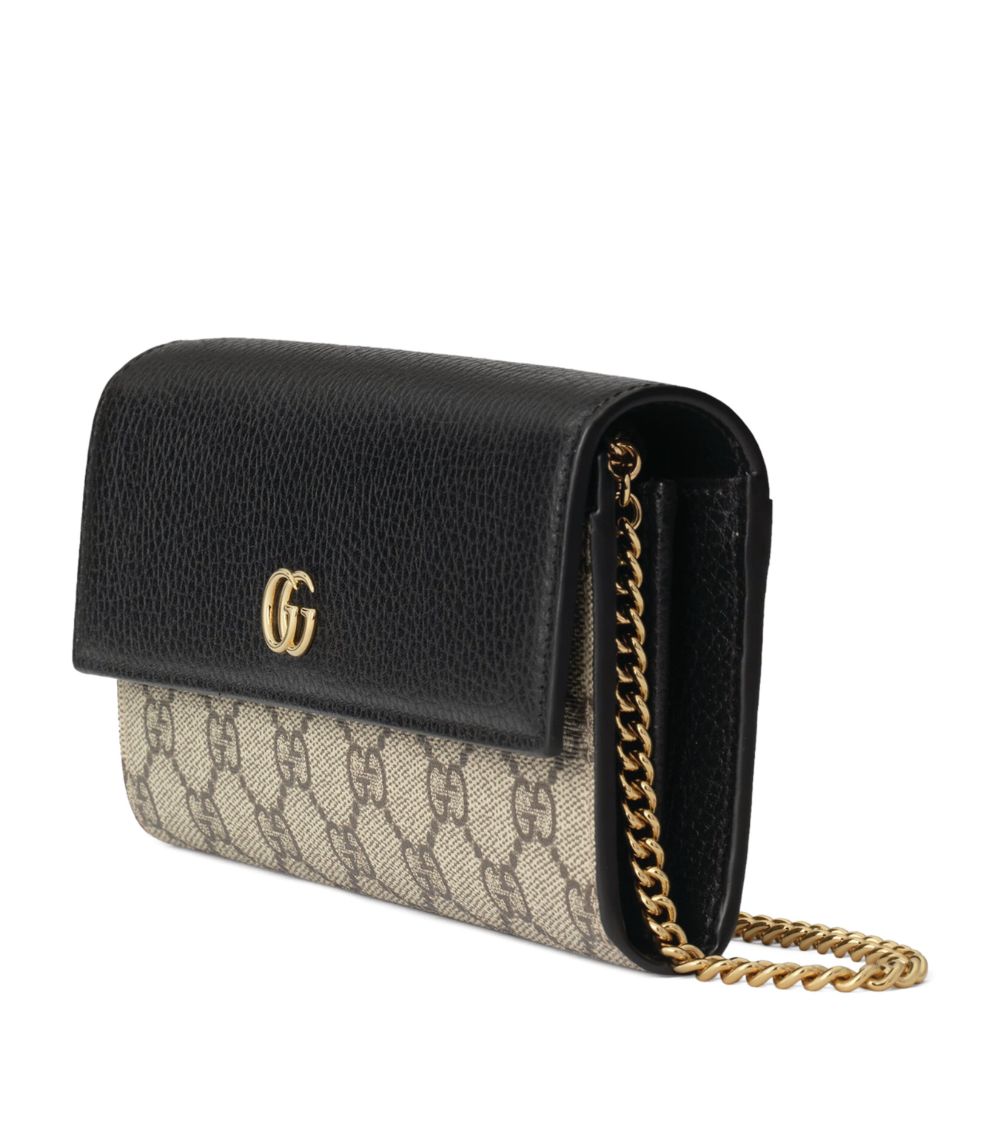 Gucci Gucci Leather Marmont Gg Chain Wallet