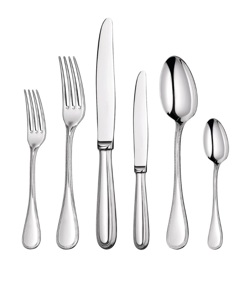 Christofle Christofle Perles Stainless Steel 24-Piece Cutlery Set