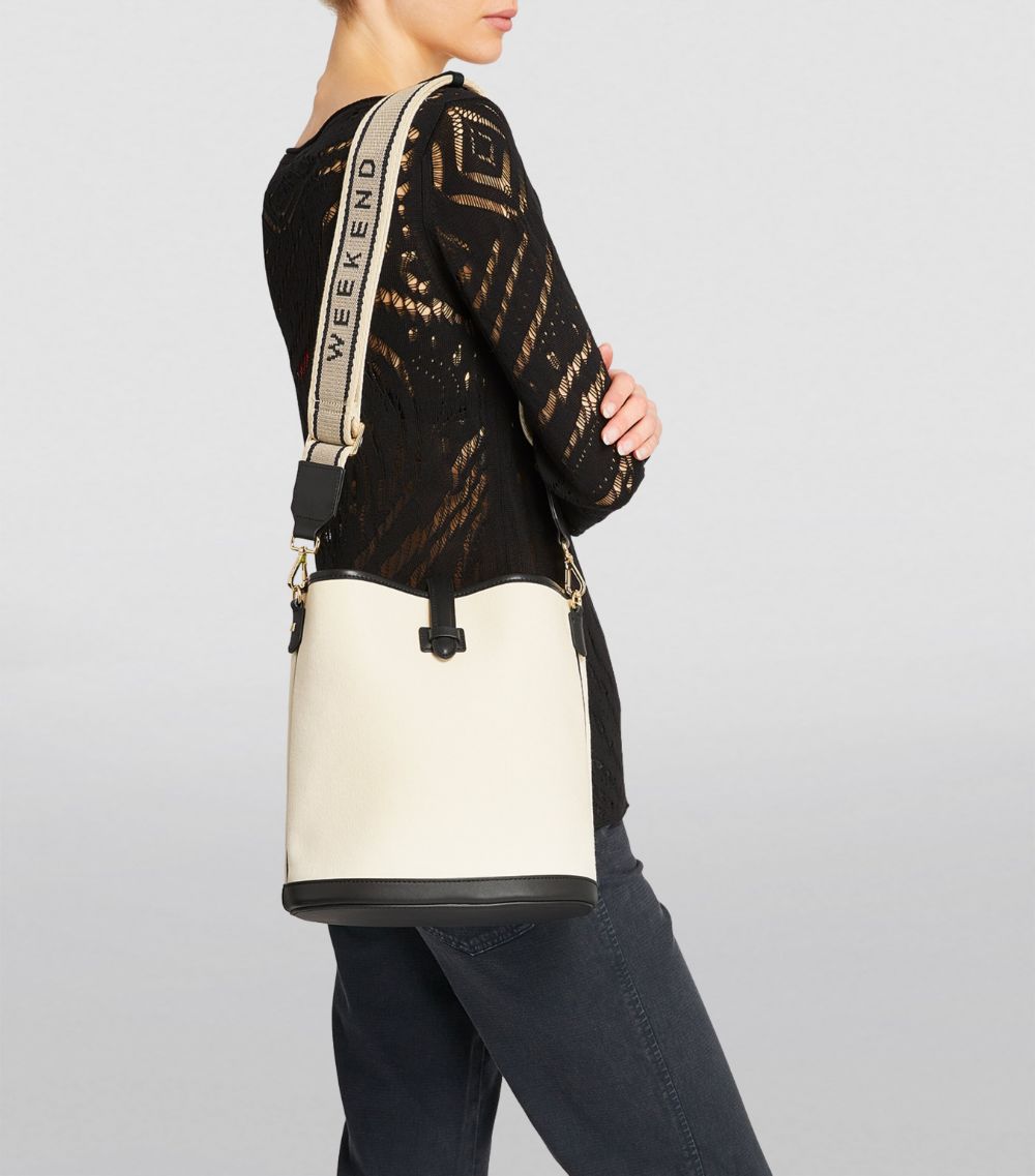 Weekend Max Mara Weekend Max Mara Canvas-Leather Bucket Bag