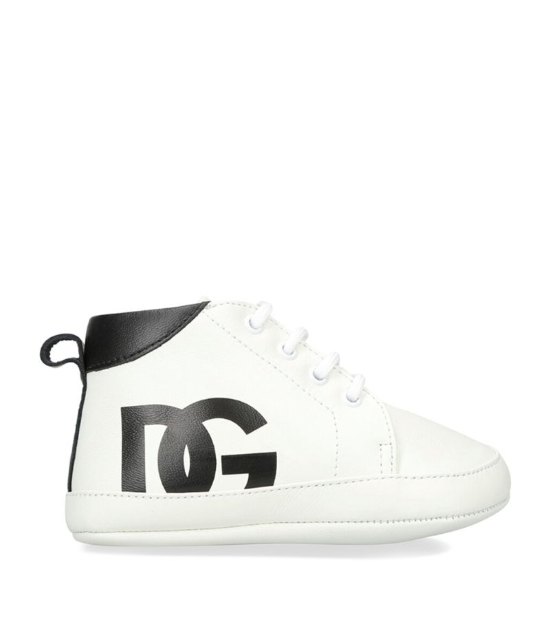 Dolce & Gabbana Dolce & Gabbana Kids Leather Dg High-Top Sneakers