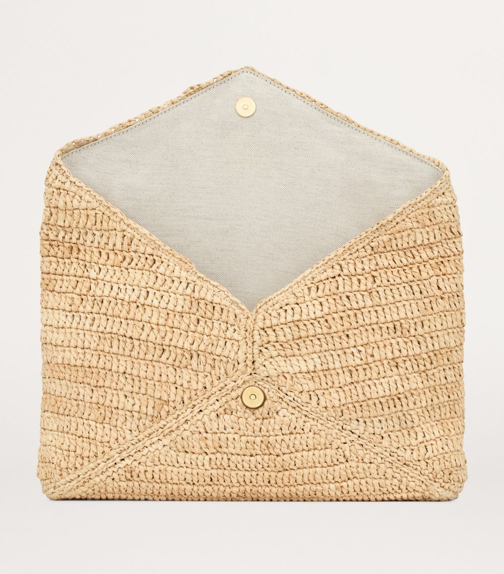 Saint Laurent Saint Laurent Raffia Cassandre Envelope Pouch