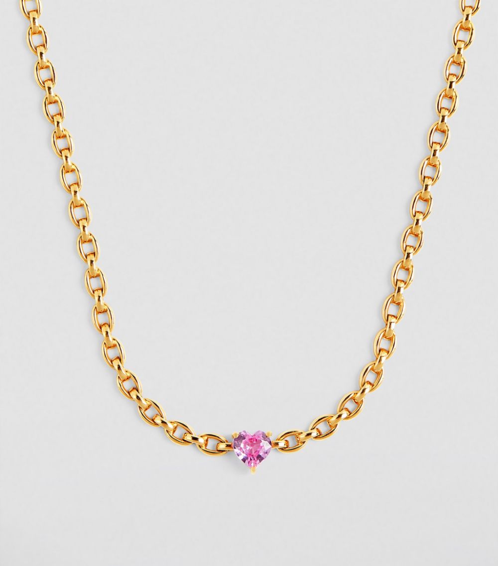 Nadine Aysoy Nadine Aysoy Yellow Gold And Pink Sapphire Catena Necklace