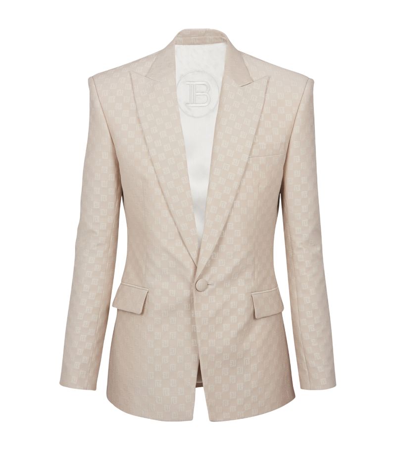 Balmain Balmain Virgin Wool-Blend Pb Labyrinth Blazer