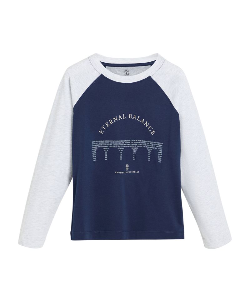 Brunello Cucinelli Kids Brunello Cucinelli Kids Eternal Balance Print T-Shirt