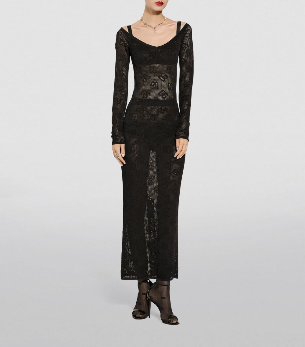 Dolce & Gabbana Dolce & Gabbana Jacquard Logo Midi Dress