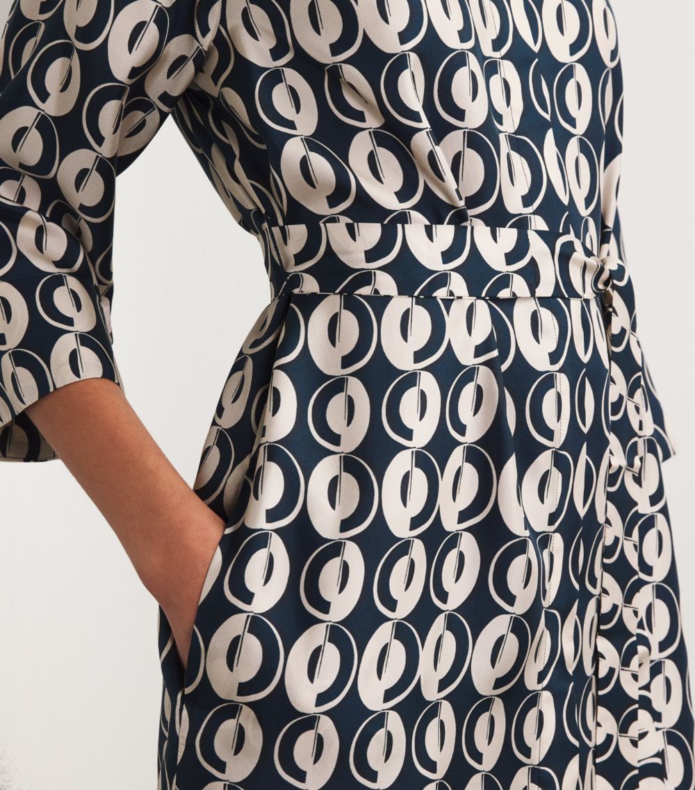 Max Mara Max Mara Silk Printed Midi Dress