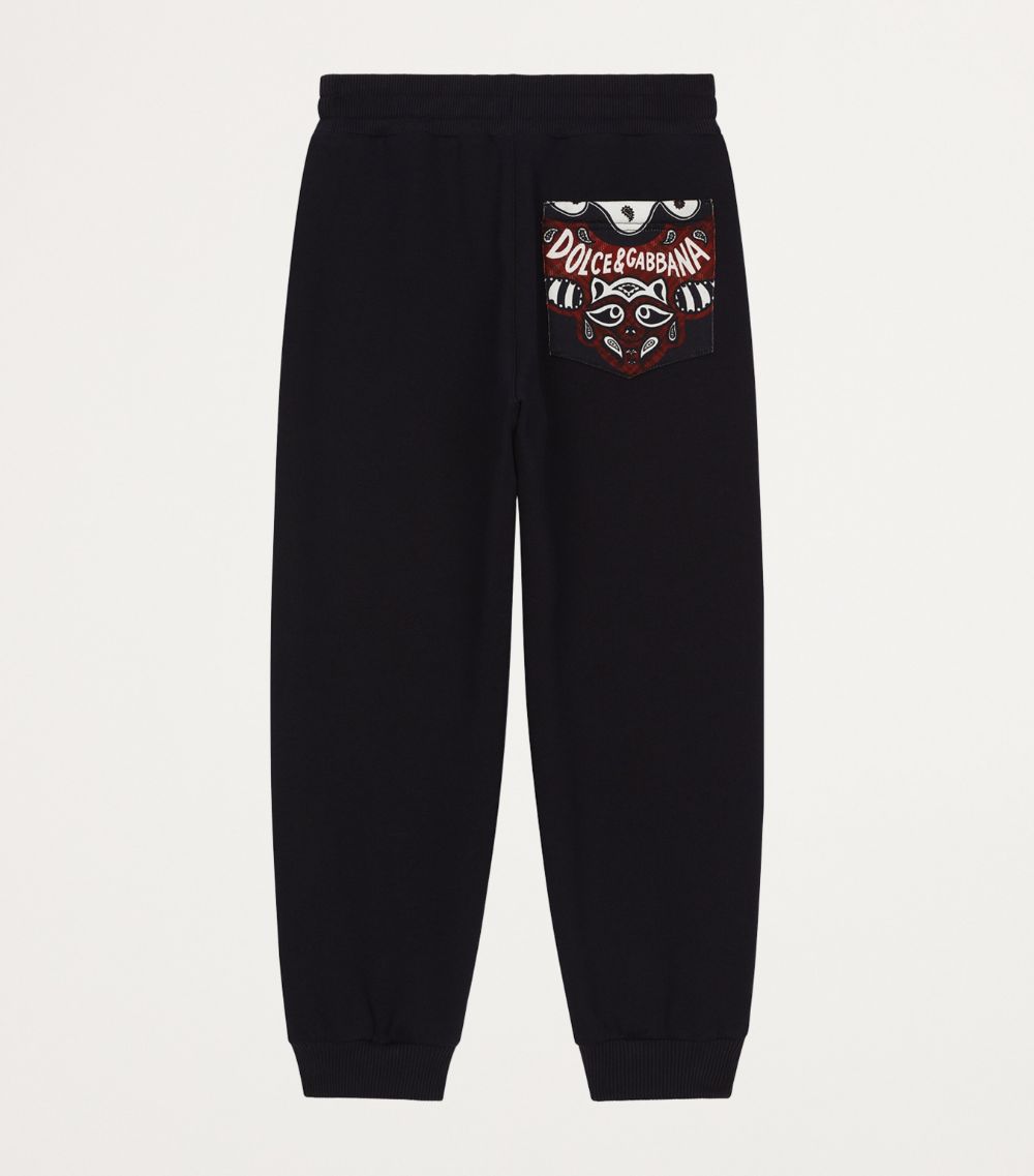 Dolce & Gabbana Dolce & Gabbana Kids Cotton Bandana Patch Sweatpants (8-12 Years)